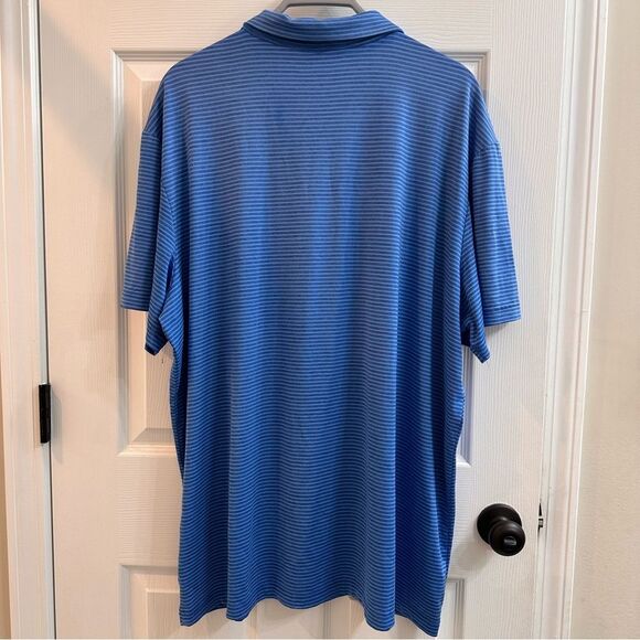 Member's Mark Men's Striped Performance Polo Shirt Blue Size XXX-Large - Picture 5 of 5